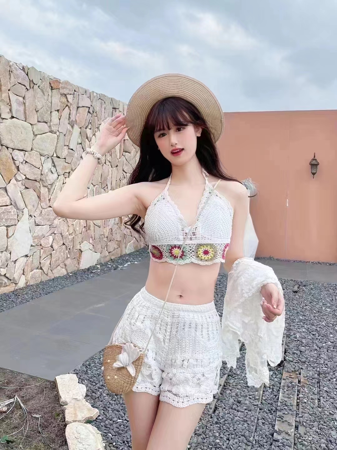 欧美时尚镂空可爱甜美针织性感比基尼