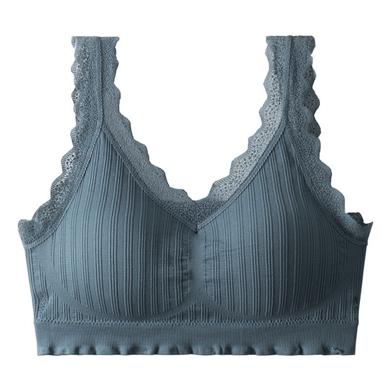 Non-Underwire Adjusting Small Breast Folding And Thickening Bra Cover Women's Non-Underwire Underwear Autumn And Winter One-Piece Set 46457