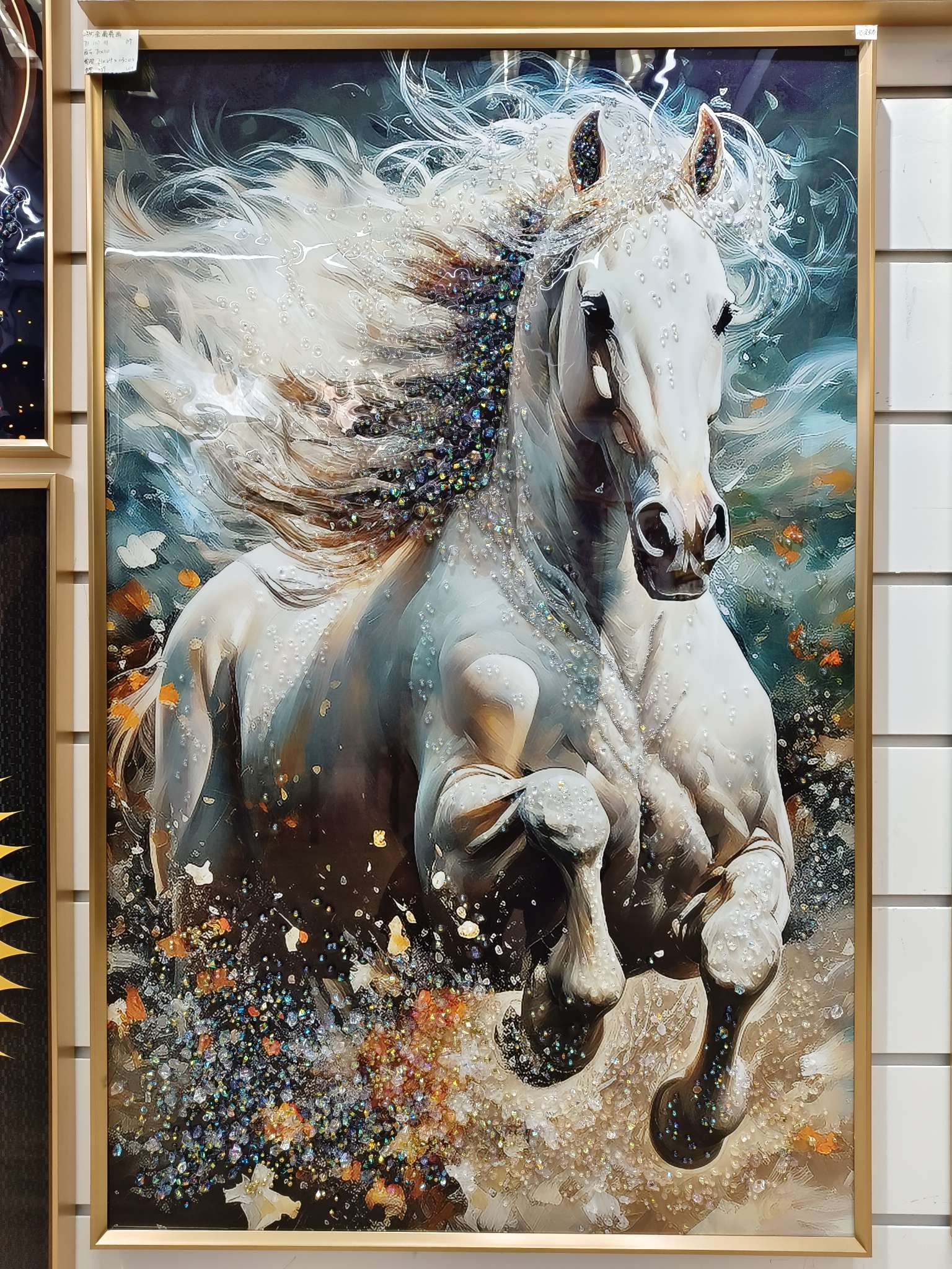 铝合金金晶瓷现代玄关晶瓷画详情图1