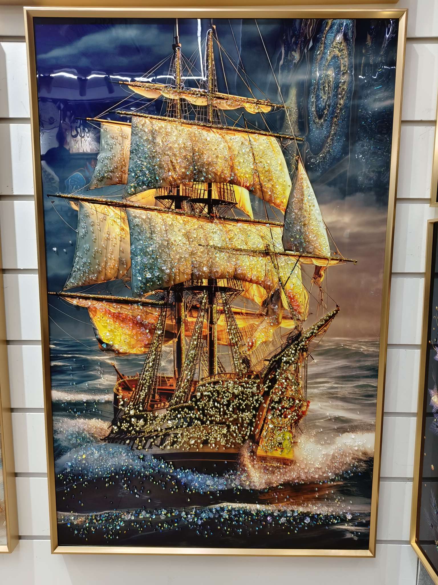 铝合金金晶瓷现代玄关晶瓷画详情图2