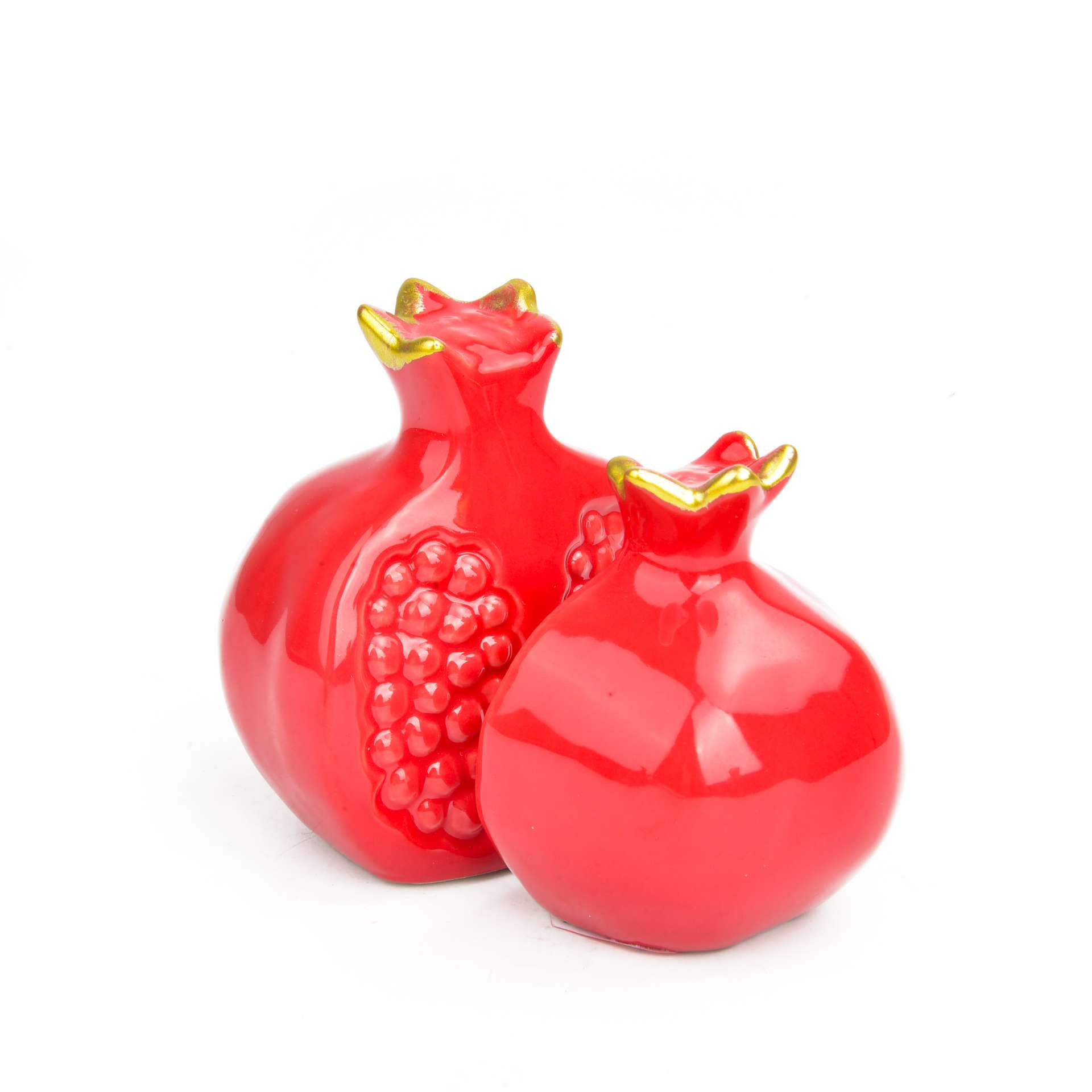 Red Pomegranate Large, Medium And Small Size Pomegranate Decoration Ceramic Crafts Specification drawing