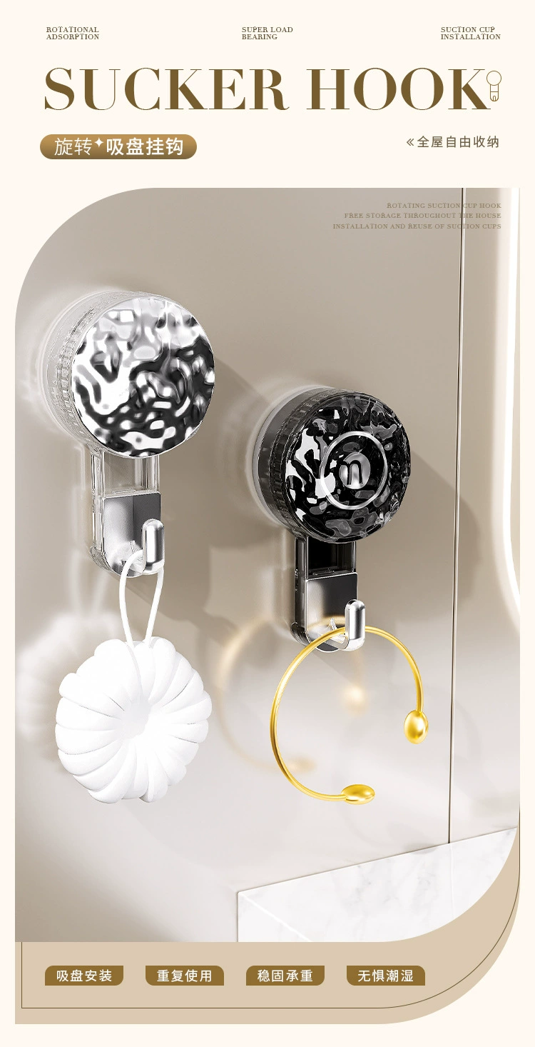 S44-S2308558吸盘挂钩免打孔强力真空单钩墙壁挂钩无痕衣服挂钩详情图2
