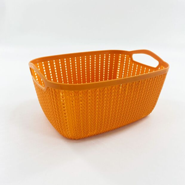 Y165-8269 Kitchen storage basket, miscellaneous clothes storage basket, hand-held rattan woven storage basket, organizing basket Application Scenario