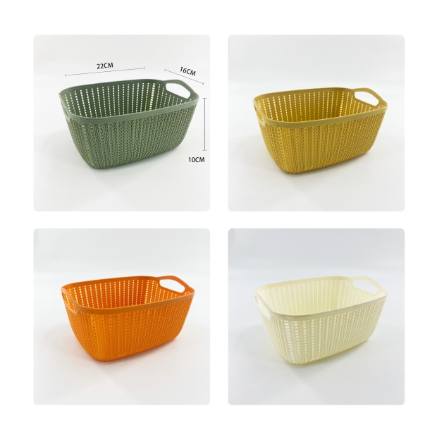 Y165-8269 Kitchen storage basket, miscellaneous clothes storage basket, hand-held rattan woven storage basket, organizing basket detail image 7