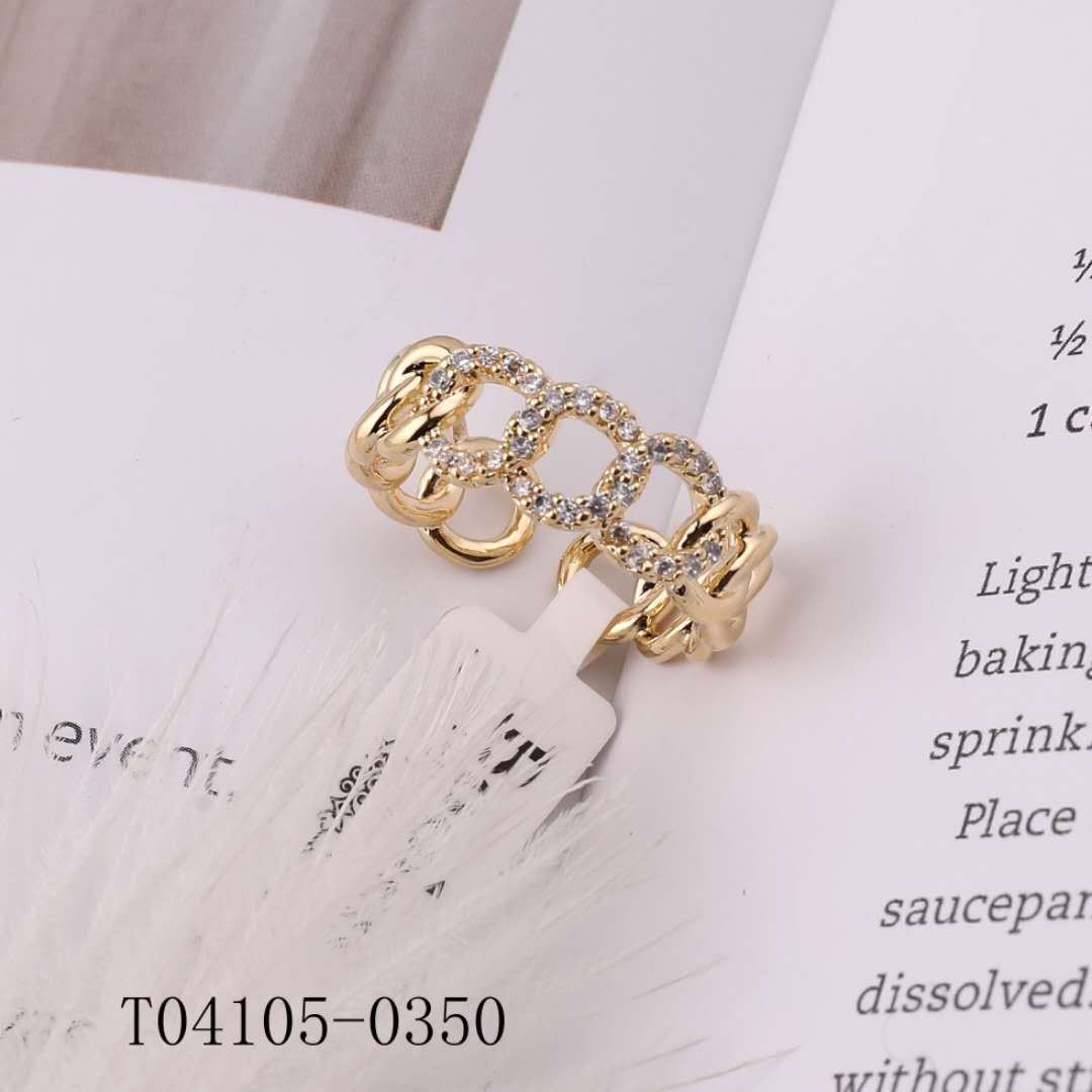 FB Amazon independent station new copper plate inset zircon ring cross-border e-commerce Korean version of men's and women's rings wholesale thumbnail