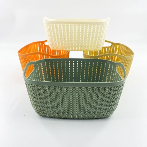 Y165-8269 Kitchen storage basket, miscellaneous clothes storage basket, hand-held rattan woven storage basket, organizing basket details Picture