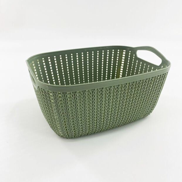 Y165-8269 Kitchen storage basket, miscellaneous clothes storage basket, hand-held rattan woven storage basket, organizing basket Item Picture