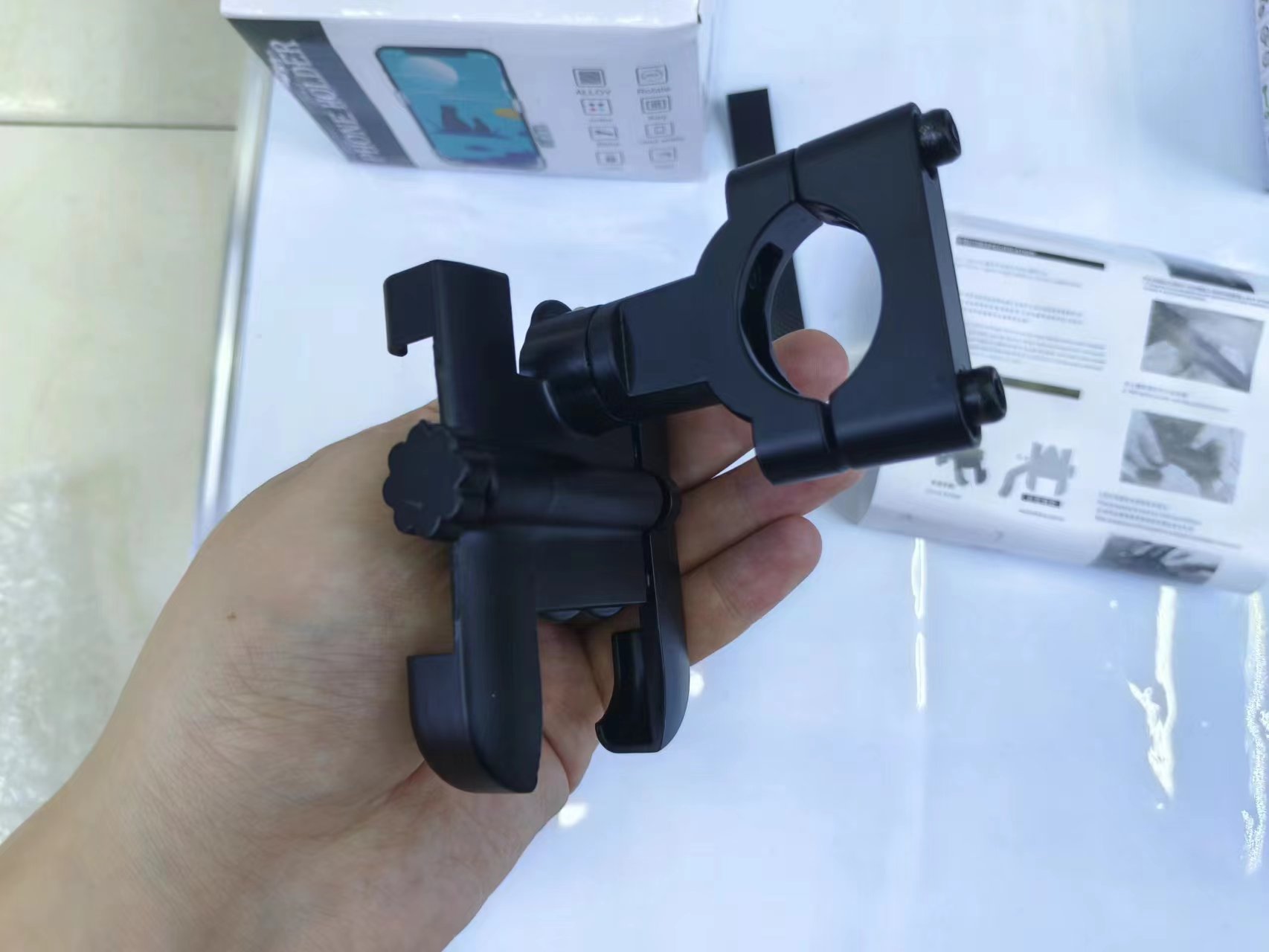 Metal bike phone stand Navigation stand Specification drawing