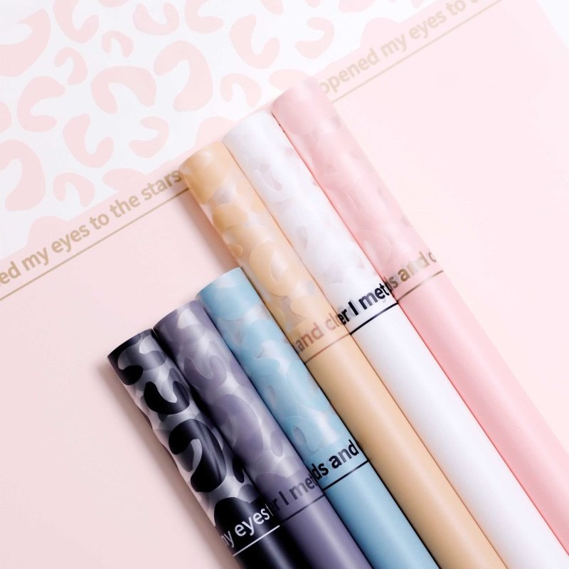 Korean vegetarian paper Norsa paper transparent leopard leopard Valentine's Day hot foil paper flower packaging flower gift box gift flower shop package flower paper
