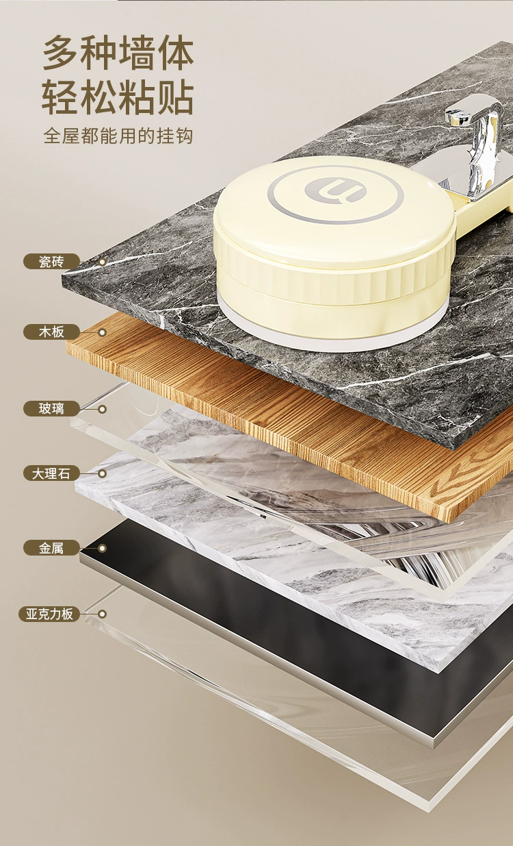 S44-S2308558吸盘挂钩免打孔强力真空单钩墙壁挂钩无痕衣服挂钩详情图11