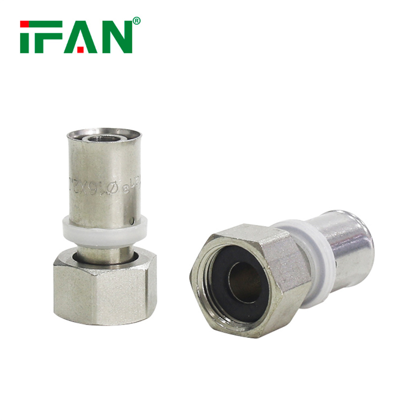 IFAN factory has in stock aluminum-plastic pipe compression fittings of equal diameter, direct reducer and direct external thread elbows S25×20 details Picture