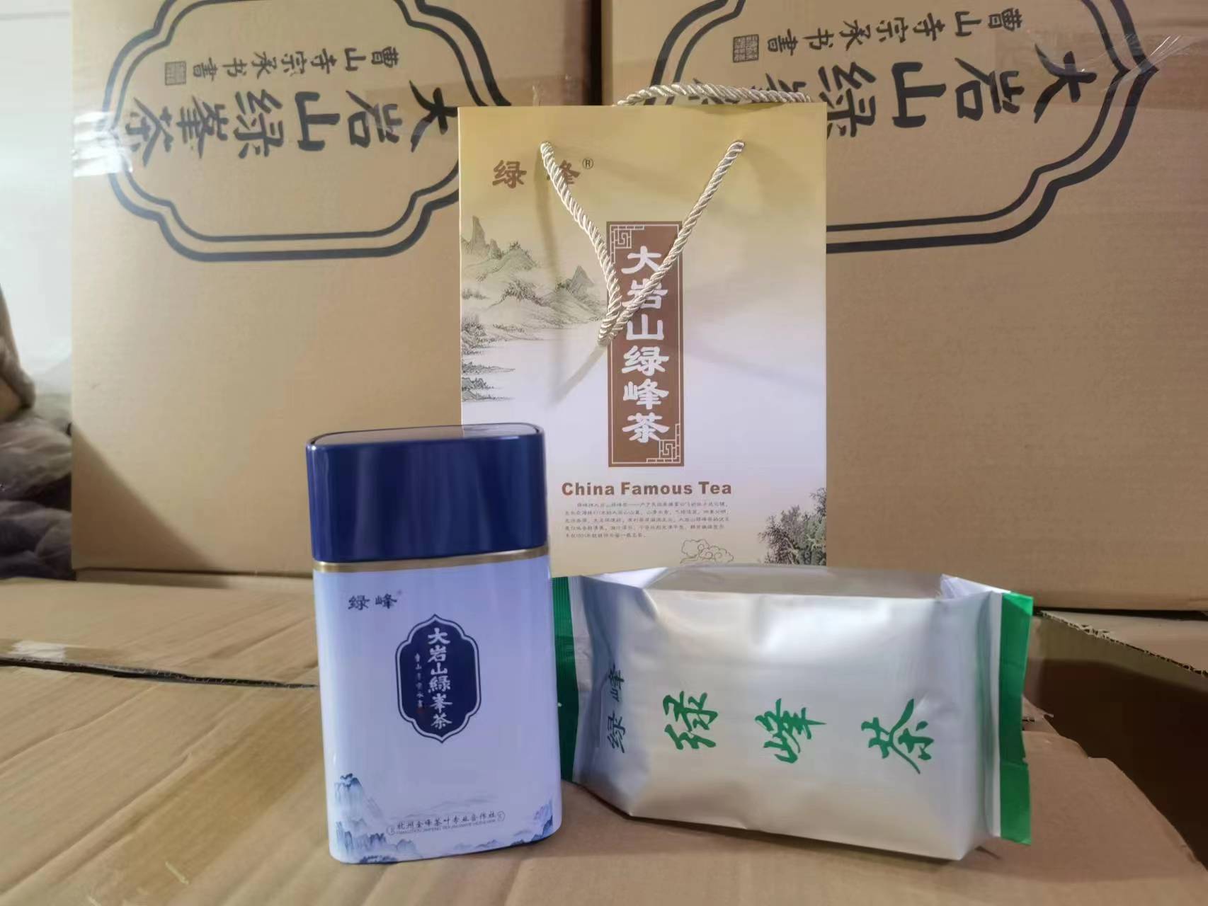 龙井茶/杭州特产/钱塘龙井茶/大岩山/大岩山绿峰茶/杭州金峰茶叶产品图