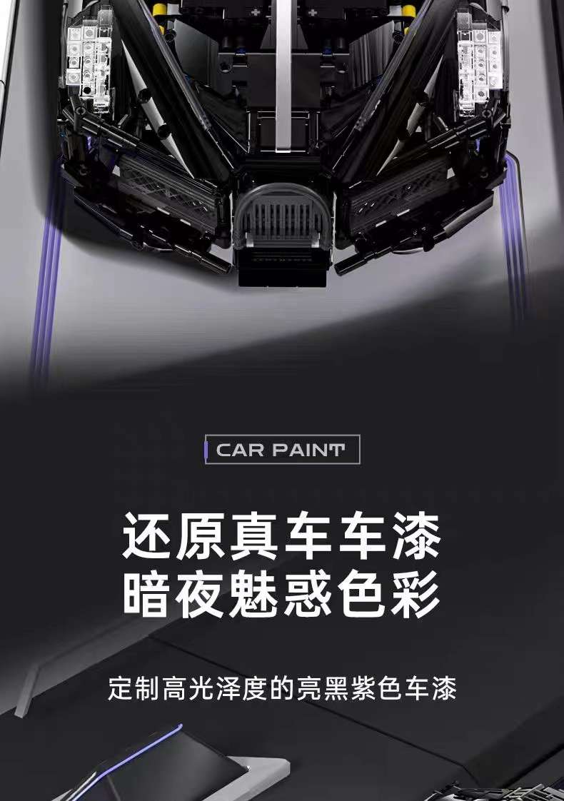 Yu Star Model King Building Blocks Sports Car Remote Control Bugatti Night Series Assembled Building Blocks Educational Toys 13163 undefined