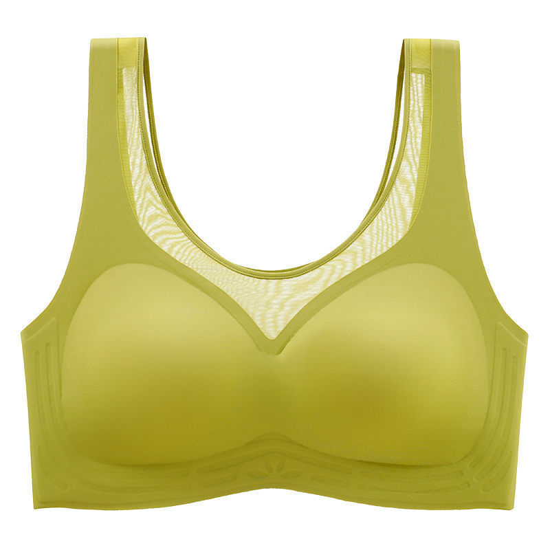 Non-Underwire Adjusting Small Breast Folding Thickening Bra Cover Women's Non-Underwire Underwear Autumn And Winter One-Piece Set 45346