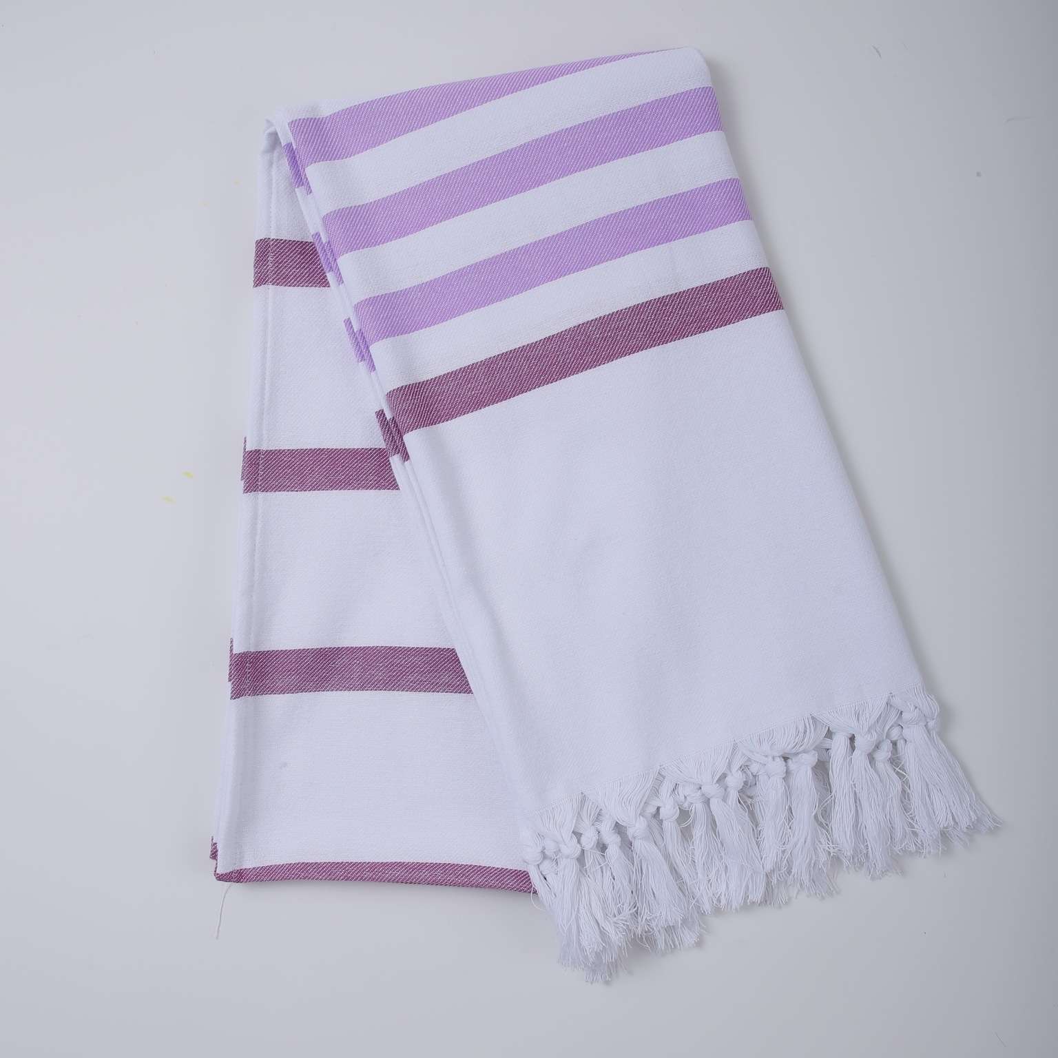 Narrow striped yarn-dyed Turkish beach towel for export, all-cotton fringed bath towel, Turkish beach sun protection shawl, 100*180cm Specification image