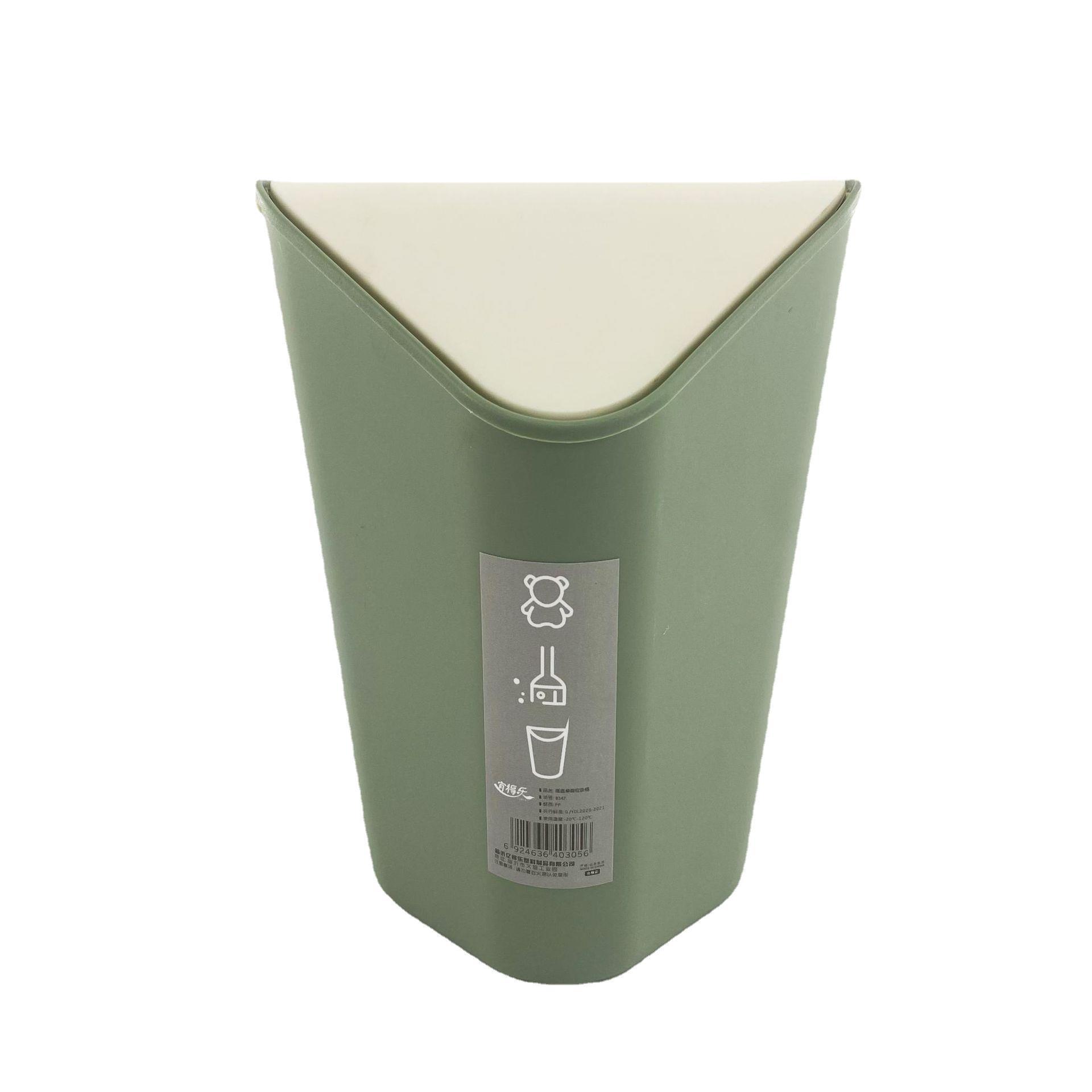 Y165-8347 Desktop trash can, mini coffee table, dining table, bedroom storage bucket, simple covered table wastebasket Item Picture