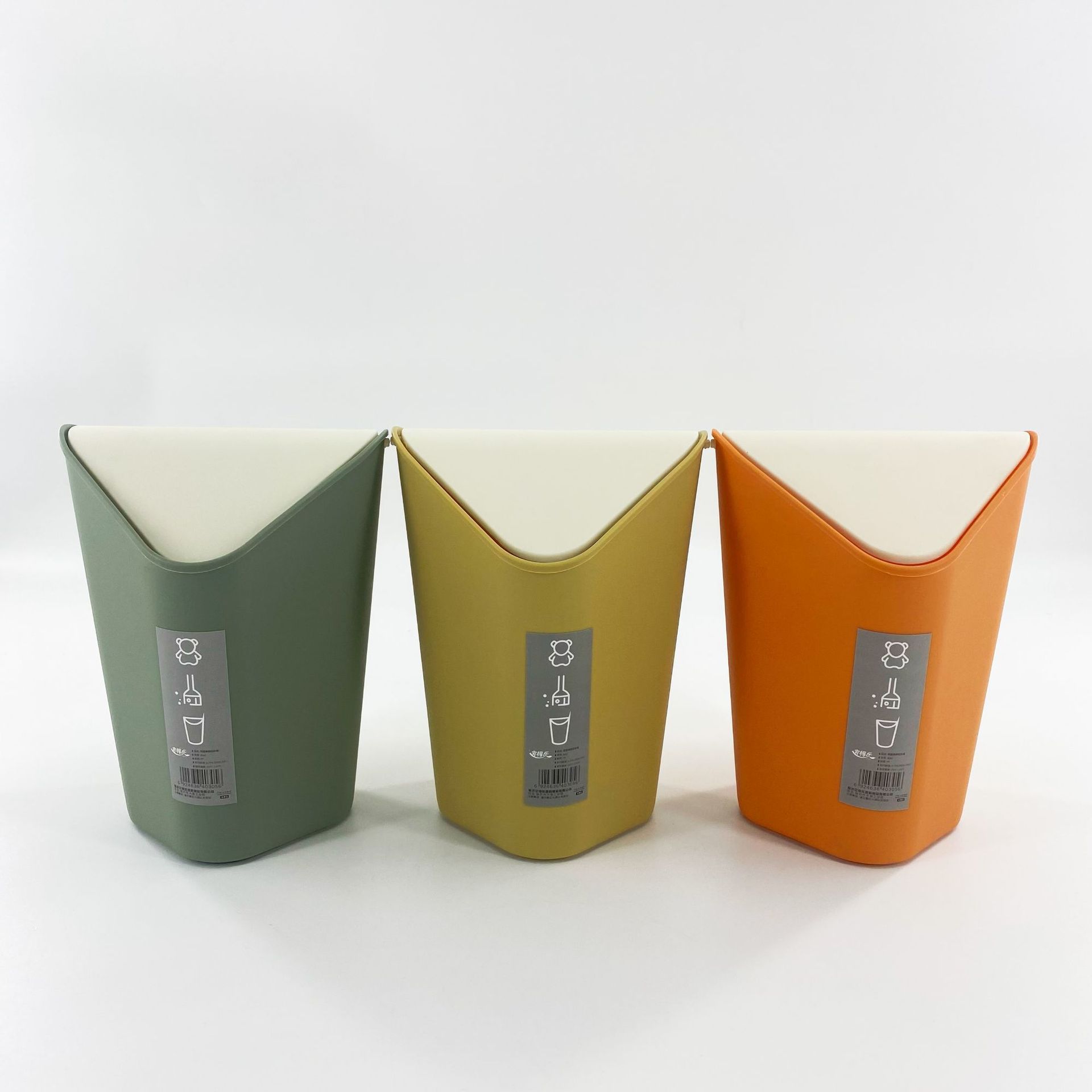 Y165-8347 Desktop trash can, mini coffee table, dining table, bedroom storage bucket, simple covered table wastebasket