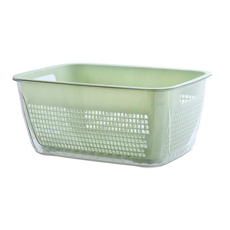 沥水篮/餐具/塑料篮子/欧式份数盆/透明沥水篮产品图