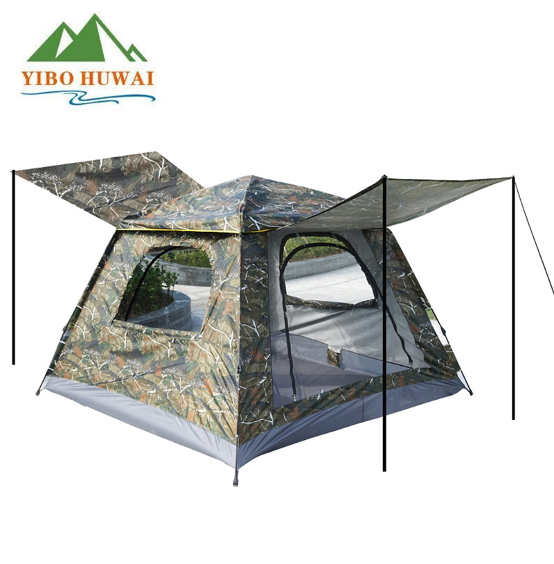 特大四方帐篷 8-10人易博户外全自动速开四面帐篷户外便携式折叠帐篷徒步旅行野营帐篷