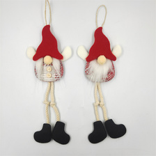 祥洲圣诞  厂家直销新款圣诞布艺玩偶挂件 老人 雪人 麋鹿挂件