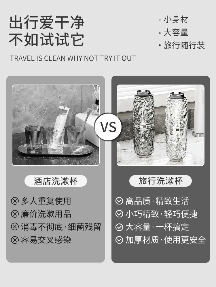 S44-ST2004-1 Glacier Pattern Toothbrush Cup, Home couple Mouthwash Cup, Light Luxury toothbrush Cup, Washbasin Cup, cup storage detail image 5