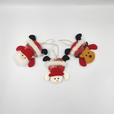 祥洲圣诞 厂家直销圣诞公仔挂件 布艺玩偶挂件 圣诞老人 雪人布艺玩挂件