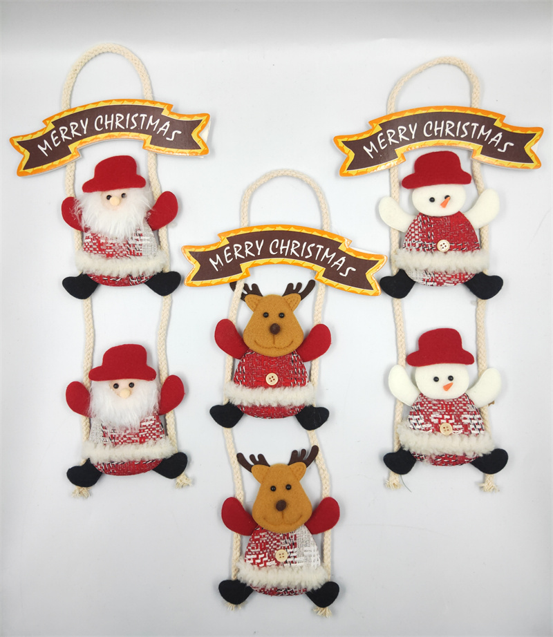 Xiangzhou Christmas Factory offers direct sales of Christmas doll pendants, Christmas fabric figurines, Santa Claus, snowman and reindeer fabric pendants Specification image