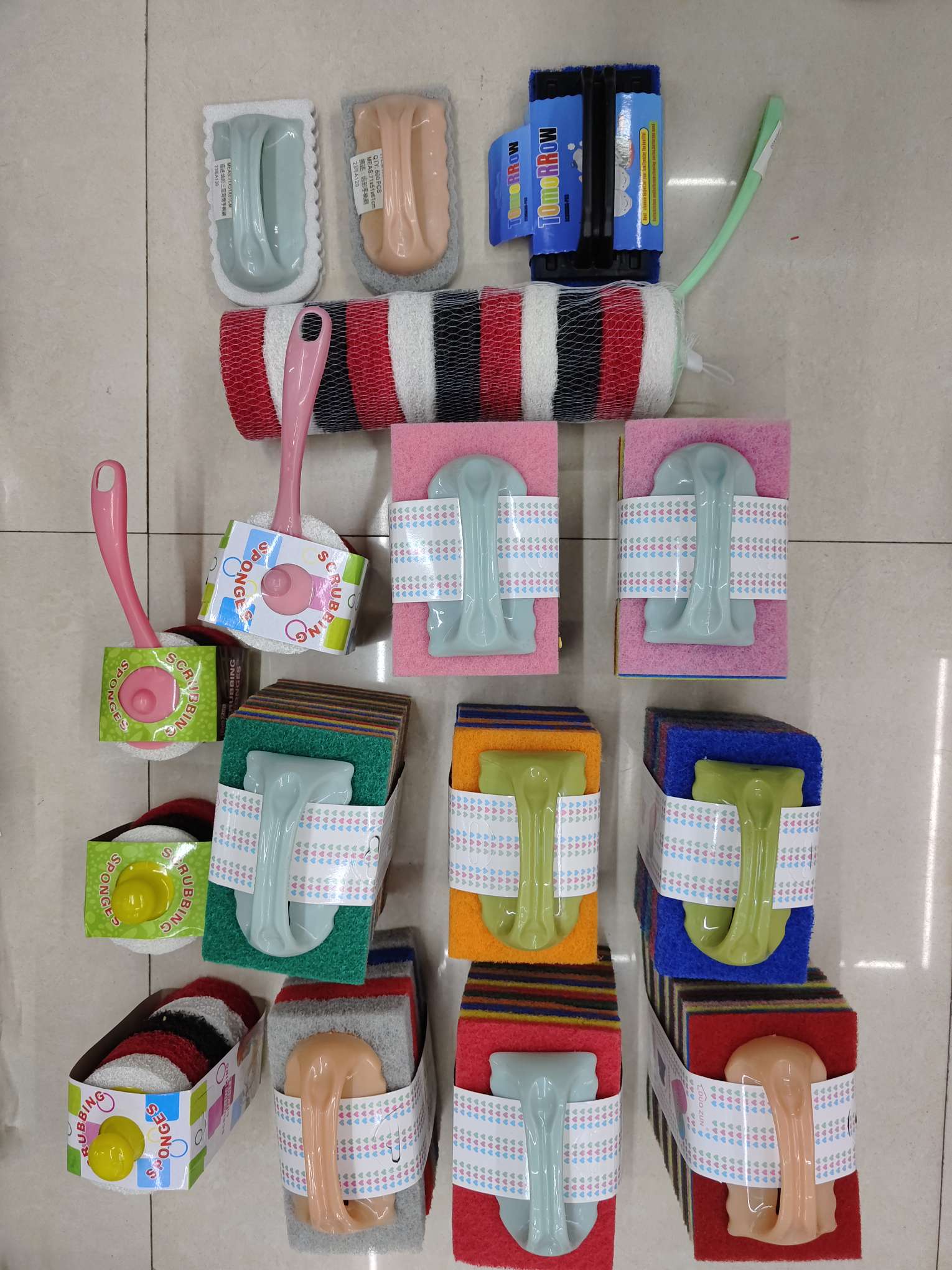 Item No. : JSJFW-337 Large 8-shaped small hole mesh sponge cleaning brush, pot brush, 1 piece per blister packaging detail image 10