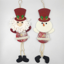 祥洲圣诞 厂家直销圣诞布艺玩偶挂件  圣诞布艺挂件 圣诞老人 雪人 麋鹿布艺挂件