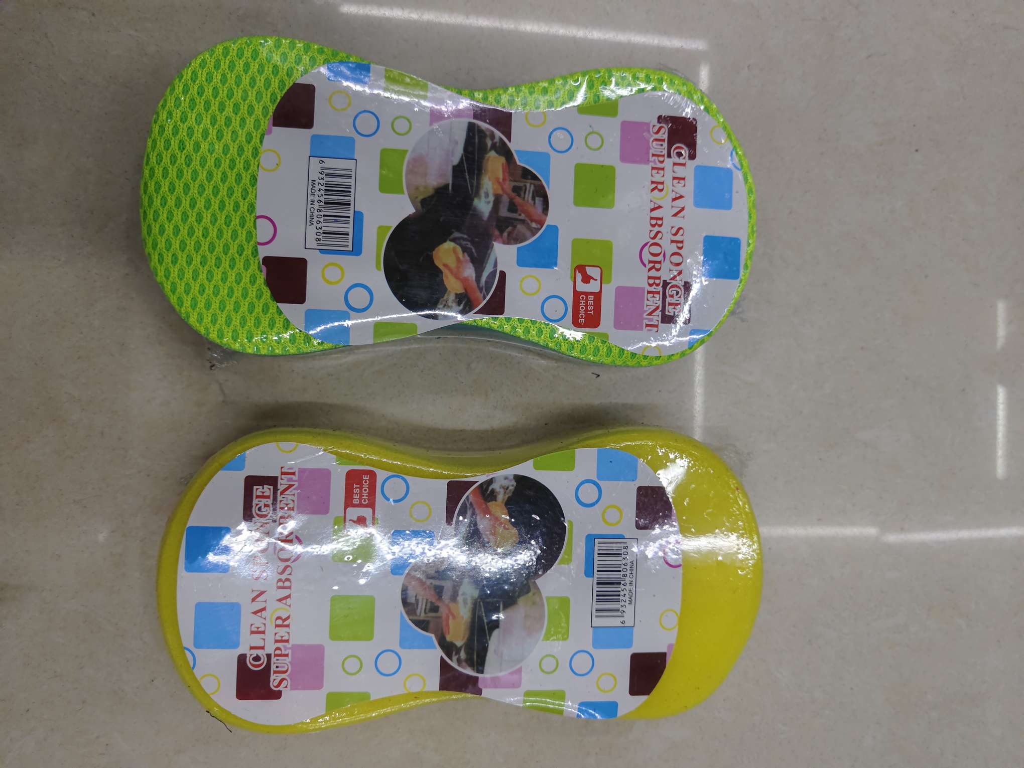 Item No. : JSJFW-337 Large 8-shaped small hole mesh sponge cleaning brush, pot brush, 1 piece per blister packaging detail image 5