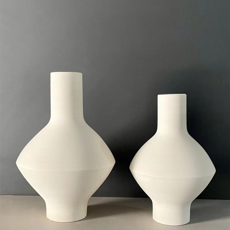 陶瓷花瓶摆件/样板房婚庆/客厅餐桌装饰白底实物图