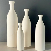 细口北欧白色陶瓷小花瓶摆件客厅插花创意干花花器中式风格家居饰品