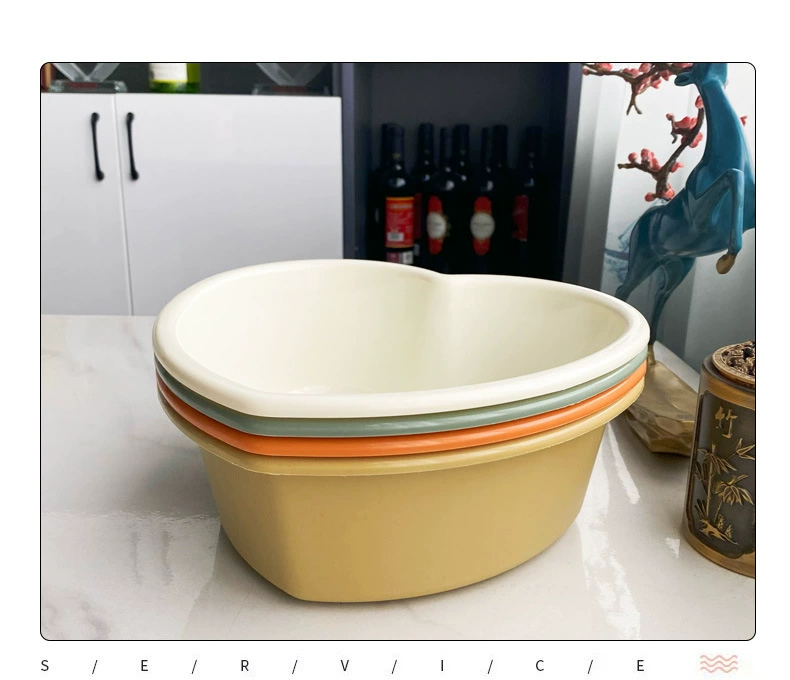 Y165-8002塑料脸盆婴儿成人洗脸盆学生宿舍洗衣盆桃心盆洗脚盆详情图5