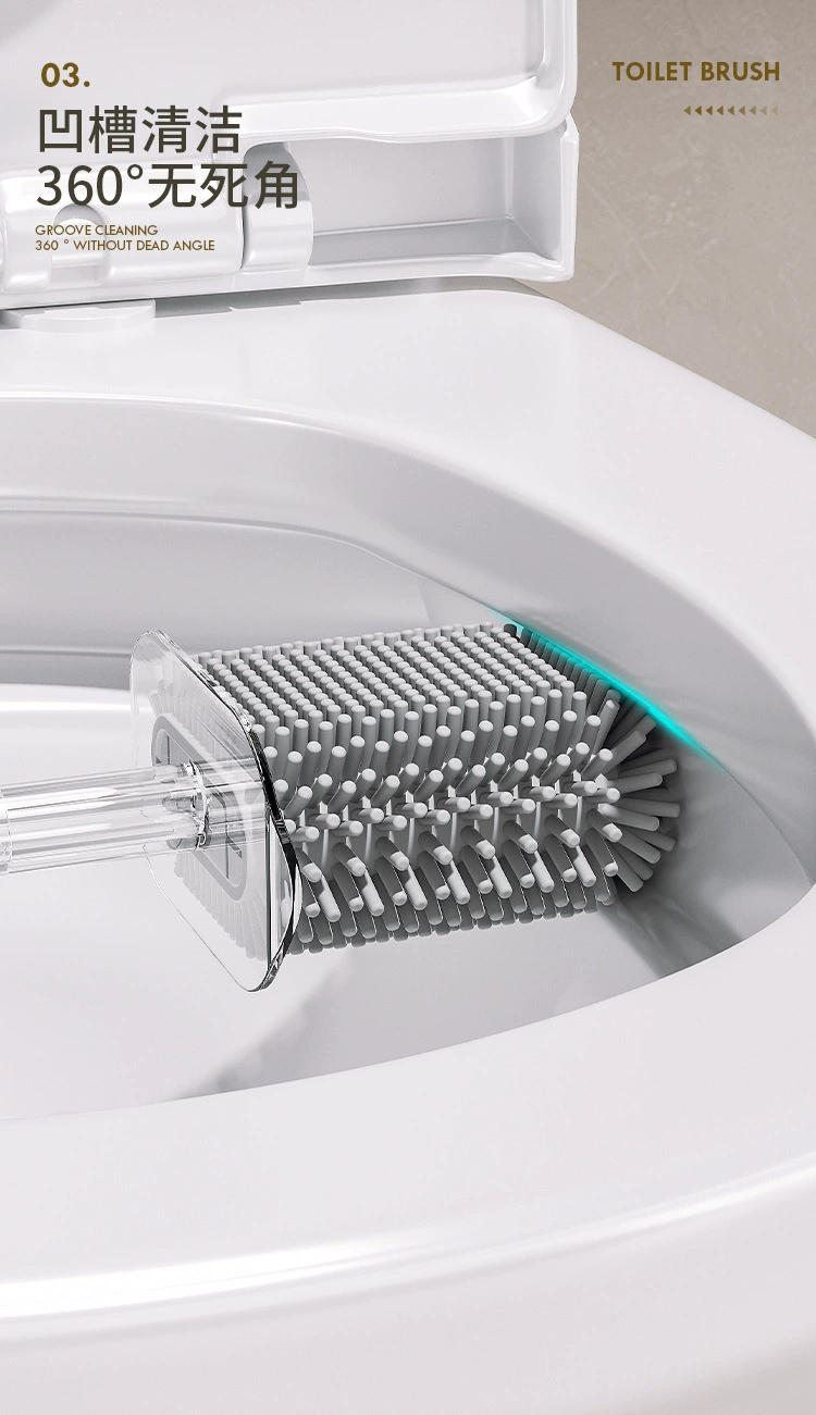 S44-S2310597 New corrugated toilet brush, a household toilet cleaning wonder without dead corners, wall-mounted toilet brush detail image 4