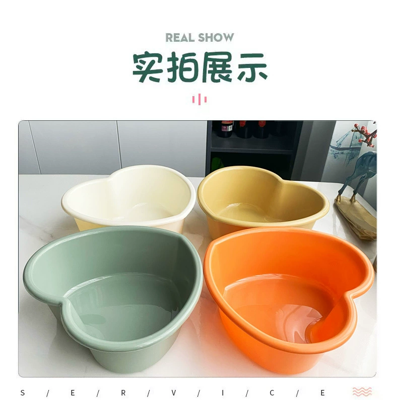 Y165-8002塑料脸盆婴儿成人洗脸盆学生宿舍洗衣盆桃心盆洗脚盆图