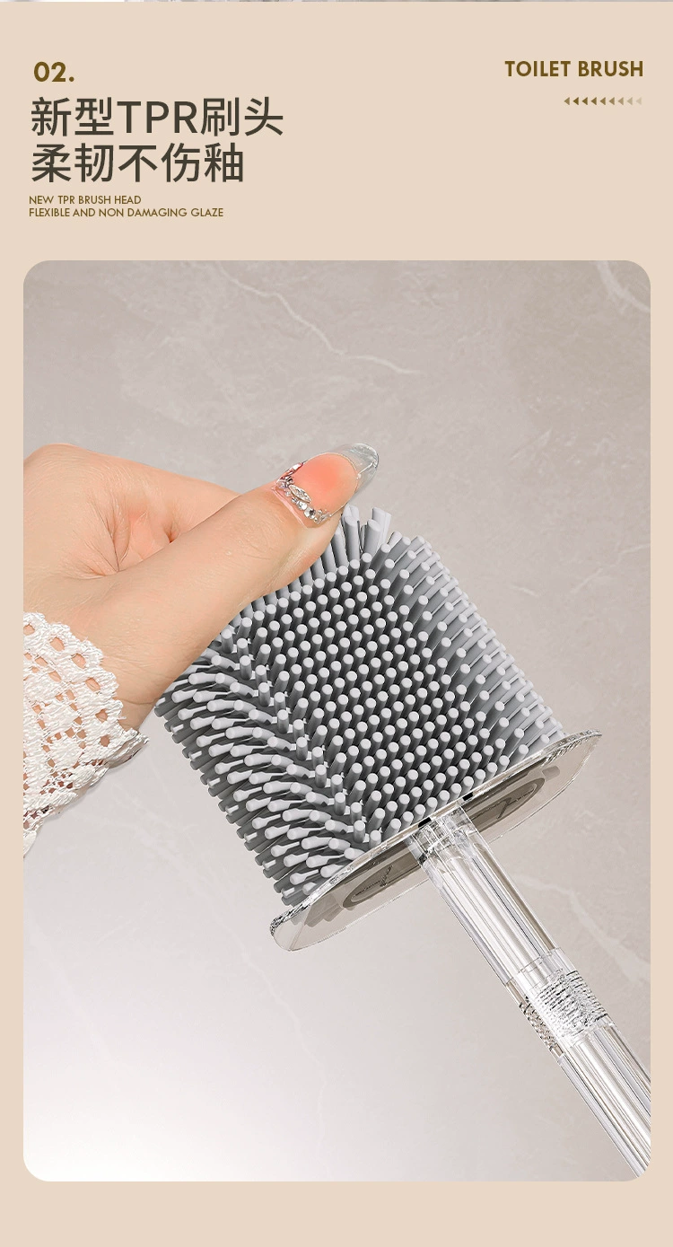 S44-S2310597 New corrugated toilet brush, a household toilet cleaning wonder without dead corners, wall-mounted toilet brush detail image 5