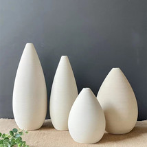 细口北欧白色陶瓷小花瓶摆件客厅插花创意干花花器中式风格家居装饰品