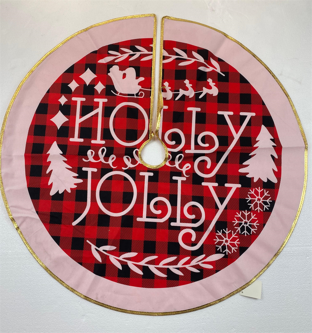 祥洲圣诞  圣诞装饰热卖 圣诞树裙 圣诞卡通印花 圣诞老人 雪人 麋鹿 圣诞树裙60cm