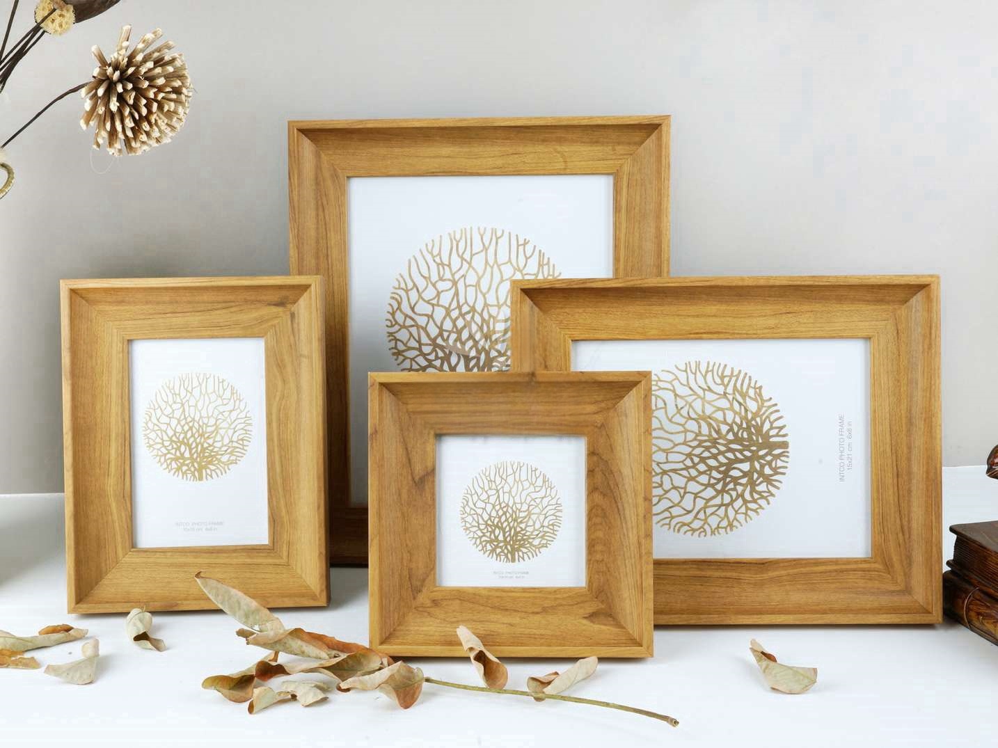 Wood grain retro American custom foam plastic photo frame simple creative thumbnail