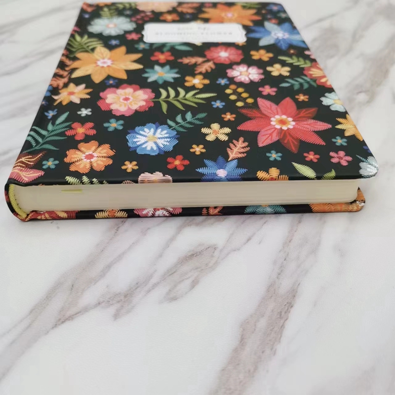 New Notebook Small Flower New Hard A5 Notepad Flower Group Specification drawing