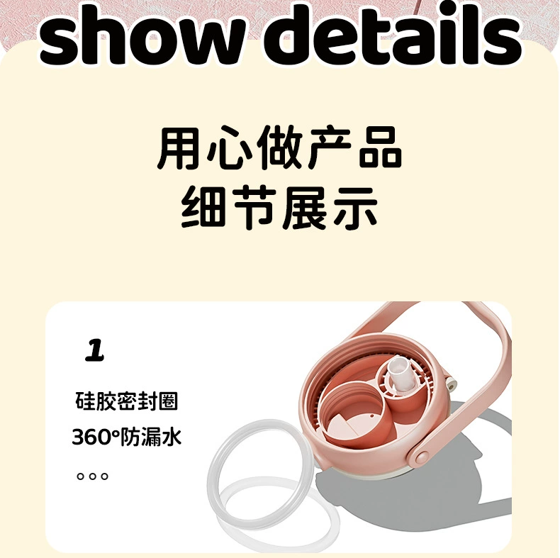 S98-YHSQ2010 Little Bear Children's Insulated Cup, Straw Water Cup, Food-grade 316 material Baby water bottle detail image 14
