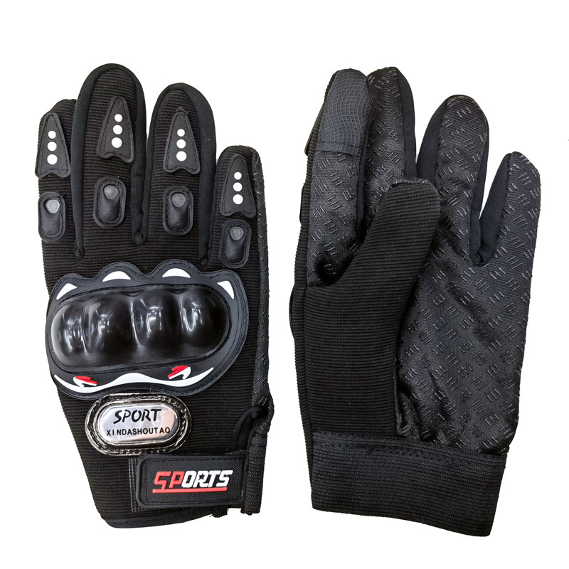 180209 Motorcycle Gloves - Hard shell long finger gloves Protective shell Motorcycle gloves Sports riding hard shell gloves Single bike bike full finger gloves