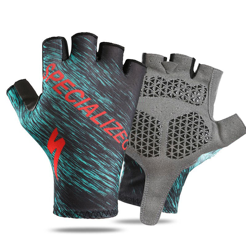 210218A Windbreaker half-finger gloves Cycling gloves Cycling sports half-finger gloves Short finger gloves Thin non-slip fishing half-finger gloves