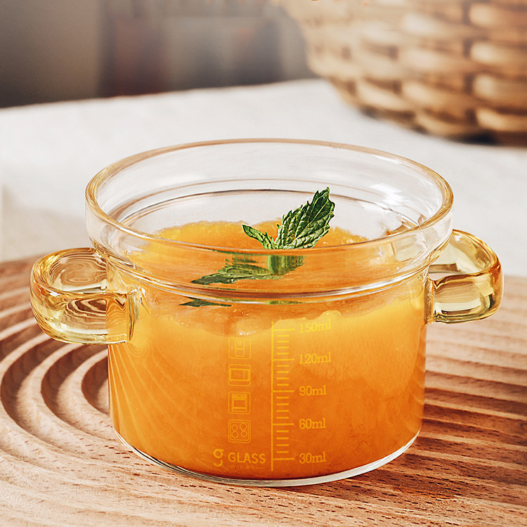 Stock Steamed Egg Bowl High Borosilicate Glass Stew Pot Soup Pot Bird's Nest Bowl Household Steamed Chicken Egg Soup Bowl With Graduated Glass Bowl Item Picture