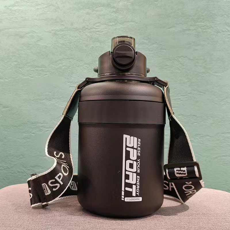S98-yhsq500 1-ton drum double-drinking large-bellied cup, 316 stainless steel large-capacity insulated cup, sports water cup Specification image