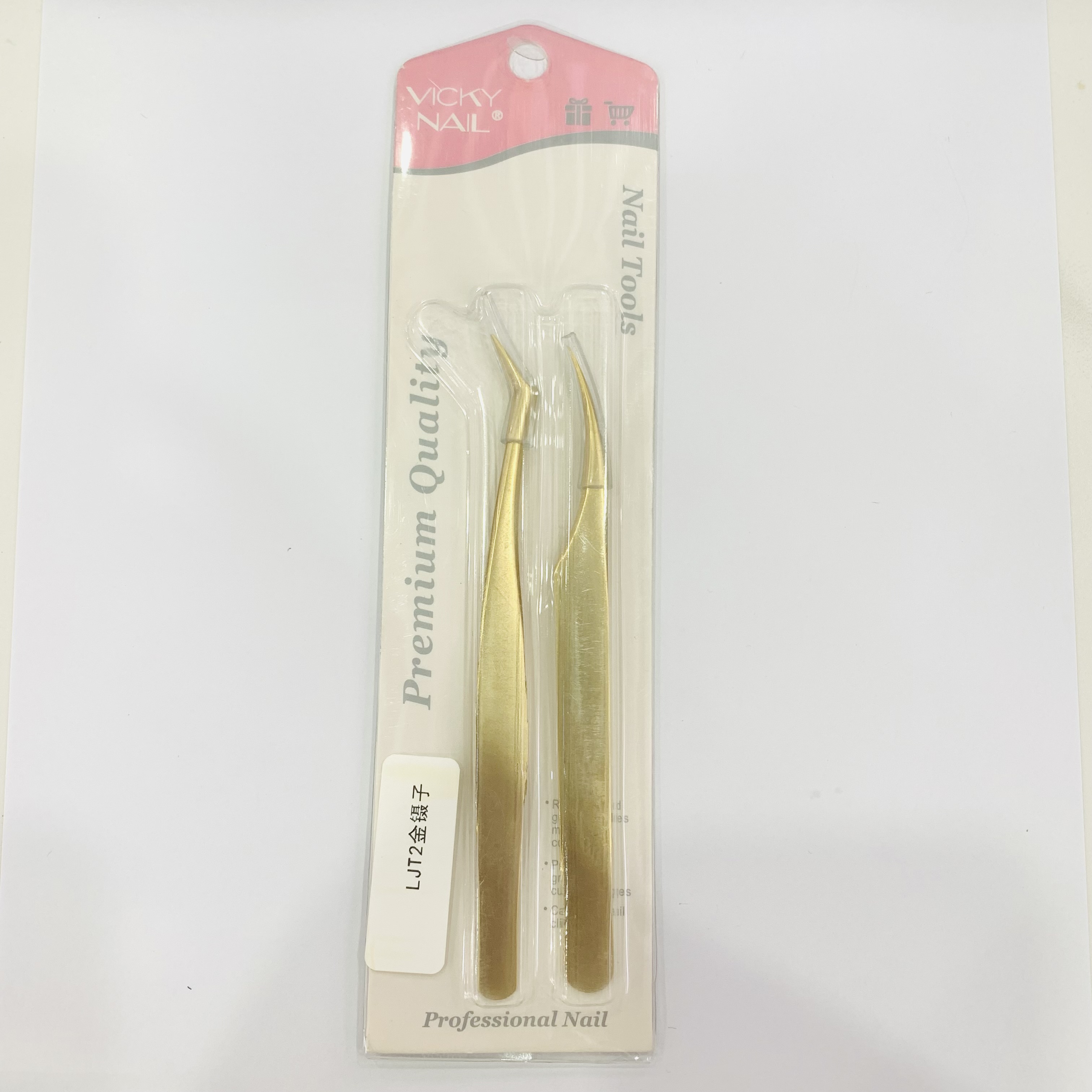 LJT2 Gold tweezers Dolphin Clip Eyelash Clip Nail Nail Nail Nail Drill eyelash Nail nail tool
