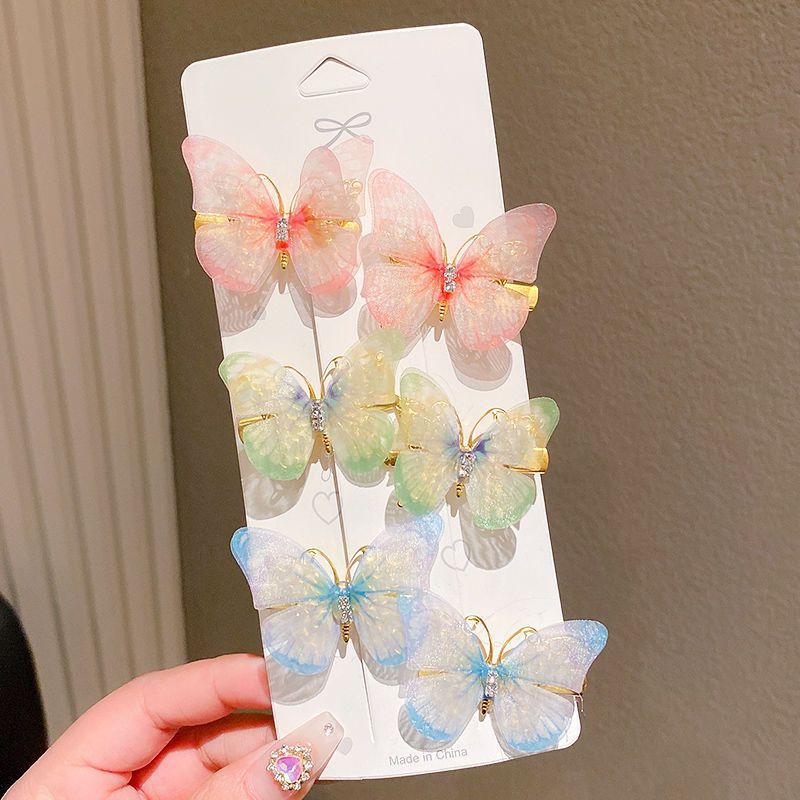 Super fairy butterfly hair clips, cute handcrafted children's hair accessories, headwear wholesale, hair clips, bangs clips, side clips detail image 14