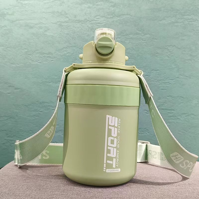 S98-yhsq500 1-ton drum double-drinking large-bellied cup, 316 stainless steel large-capacity insulated cup, sports water cup details Picture
