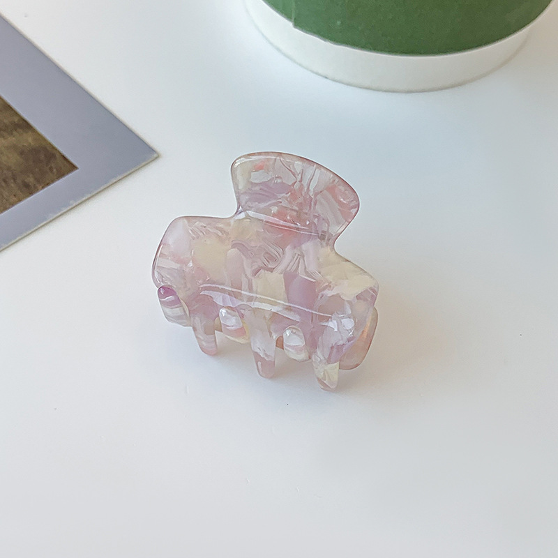 紫色1韩国醋酸豹纹发夹女小号后脑勺抓夹固定头发夹子精致发卡发抓头饰                           