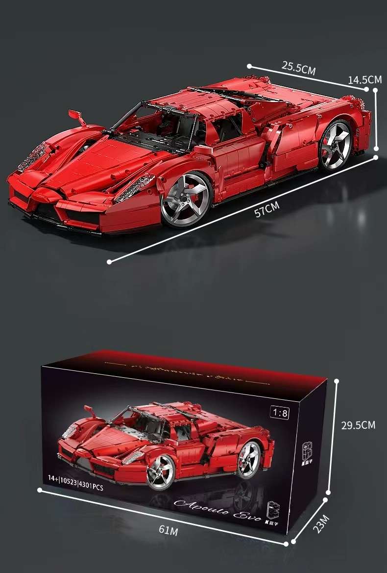 【 New Product 】K Box 10523 Supercar Building Blocks Car Model High-Difficulty Assembly Mechanical Set Boys' Day Gift detail image 6